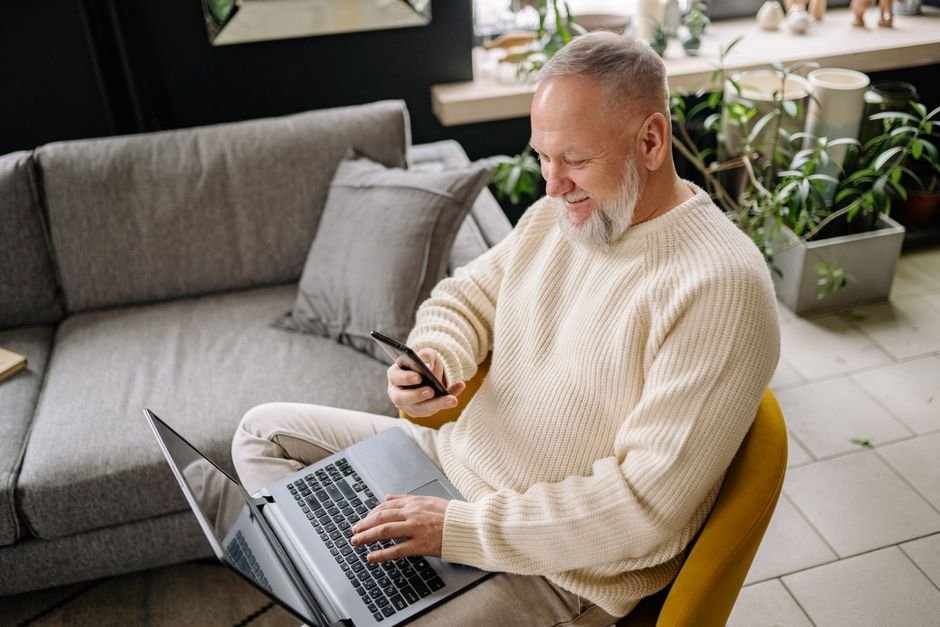 Veteran learning how to check VA claim status online from home